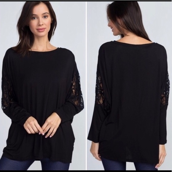 Blossom & Thorn Tops - *LAST ONE* Lace Sleeve Dolman Top